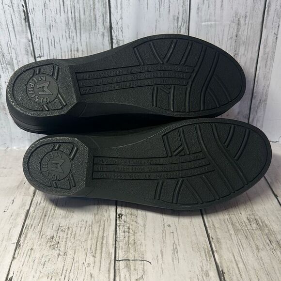 Mephisto Metallic Black Satty Nubuck Clog Mules size 38 Slip on 7.5 US - Picture 10 of 10